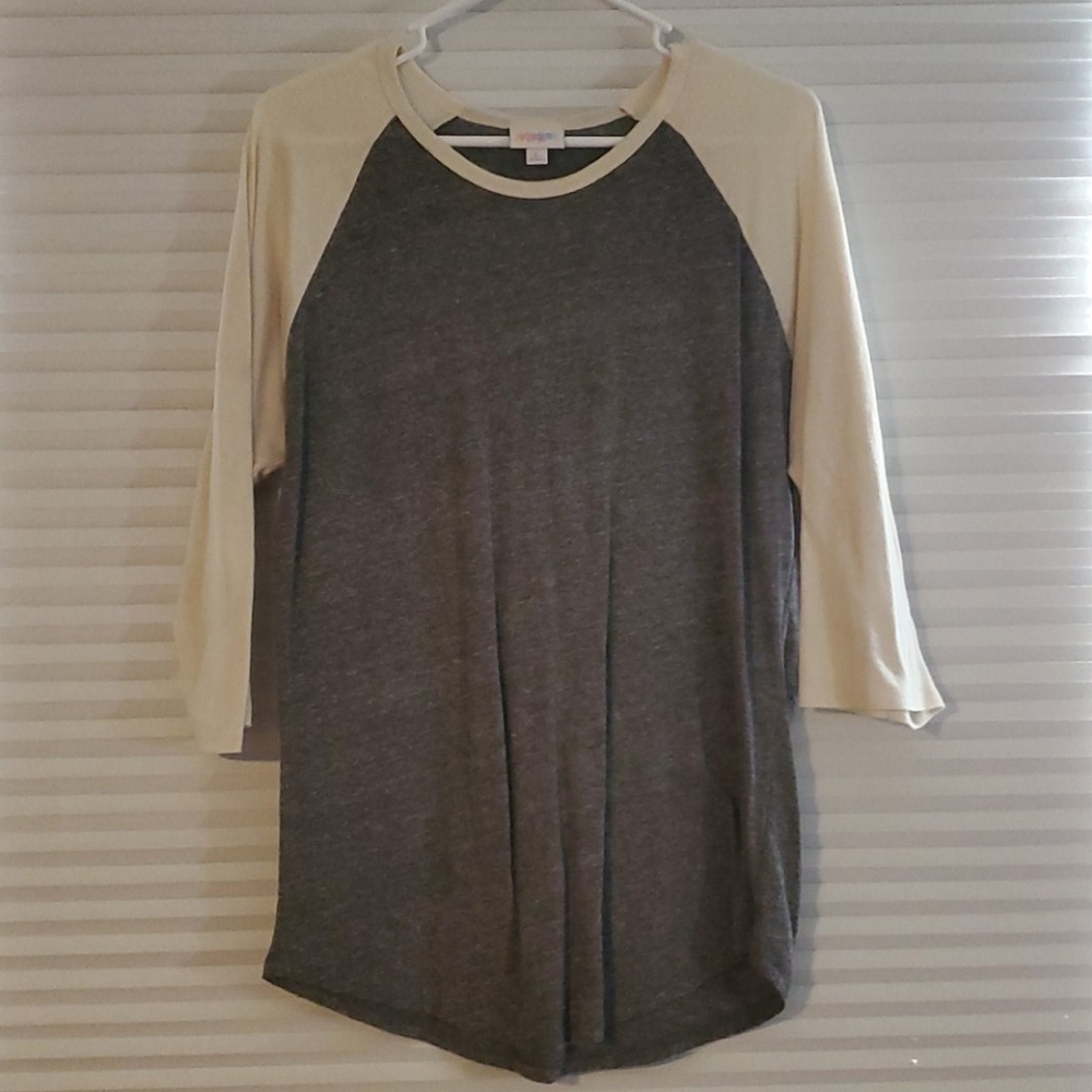 Lularoe L Randy gray and cream